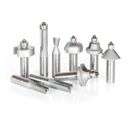 Amana Tool - AMS-211 - 9 PIECE ROUTER SET 1/2 SHANK