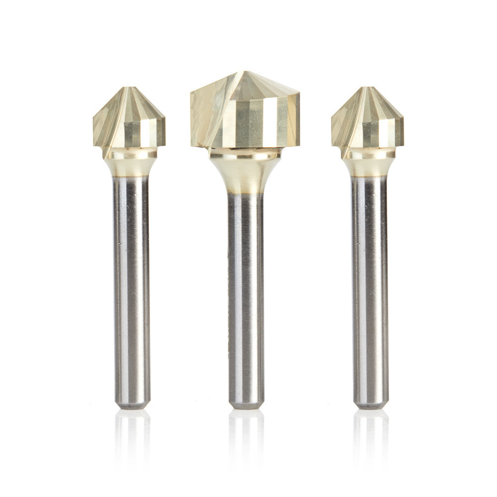 Amana Tool - AMS-218 - 3PCS ACM V 90 108 135 DEG. SET