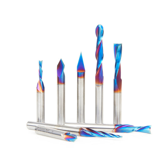 Amana Tool - AMS-221-K - 8PC GENERAL PURPOSE CNC 1/4"SK
