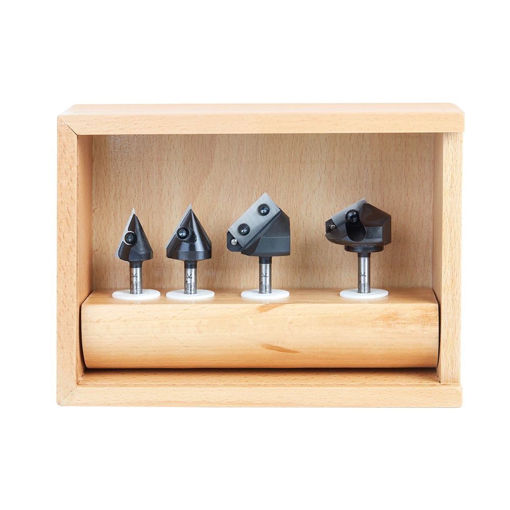 Amana Tool - AMS-225 - 4PC CNC 3D SIGNMAKING SET 1/4"