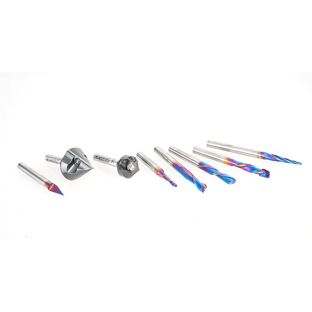 Amana Tool - AMS-257-M - 8PC GENERAL PURPOSE CNC 6mmSHK
