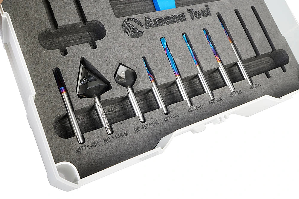Amana Tool - AMS-257-M - 8PC GENERAL PURPOSE CNC 6mmSHK