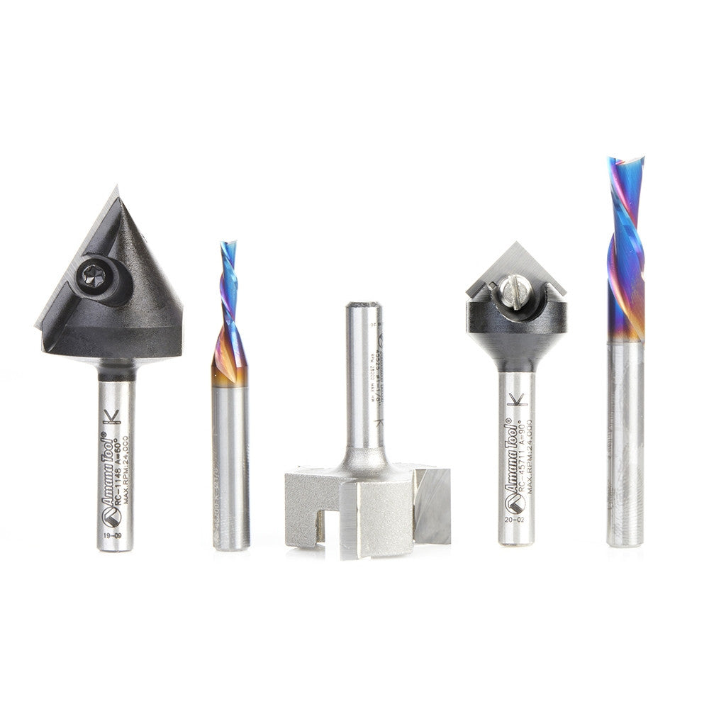 Amana Tool - AMS-276 - 5PC GENERAL PURPOSE CNC 1/4"SK