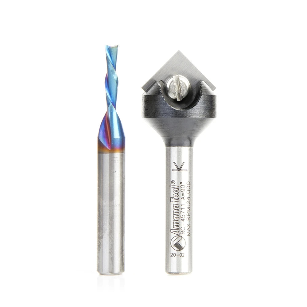 Amana Tool - AMS-279 - 2PC GENERAL PURPOSE CNC 1/4"SK