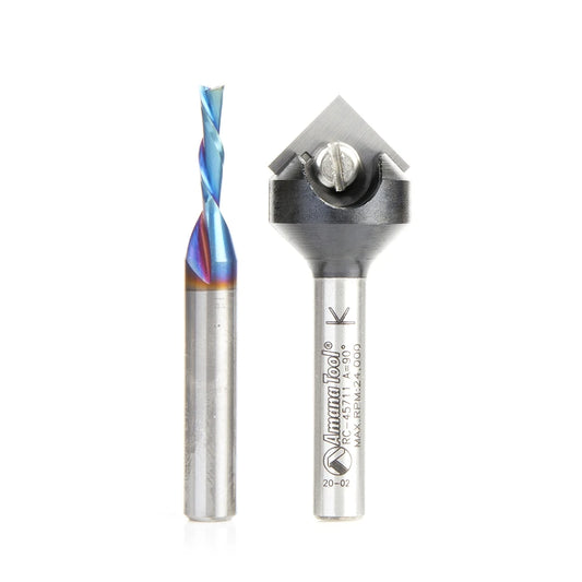 Amana Tool - AMS-279 - 2PC GENERAL PURPOSE CNC 1/4"SK