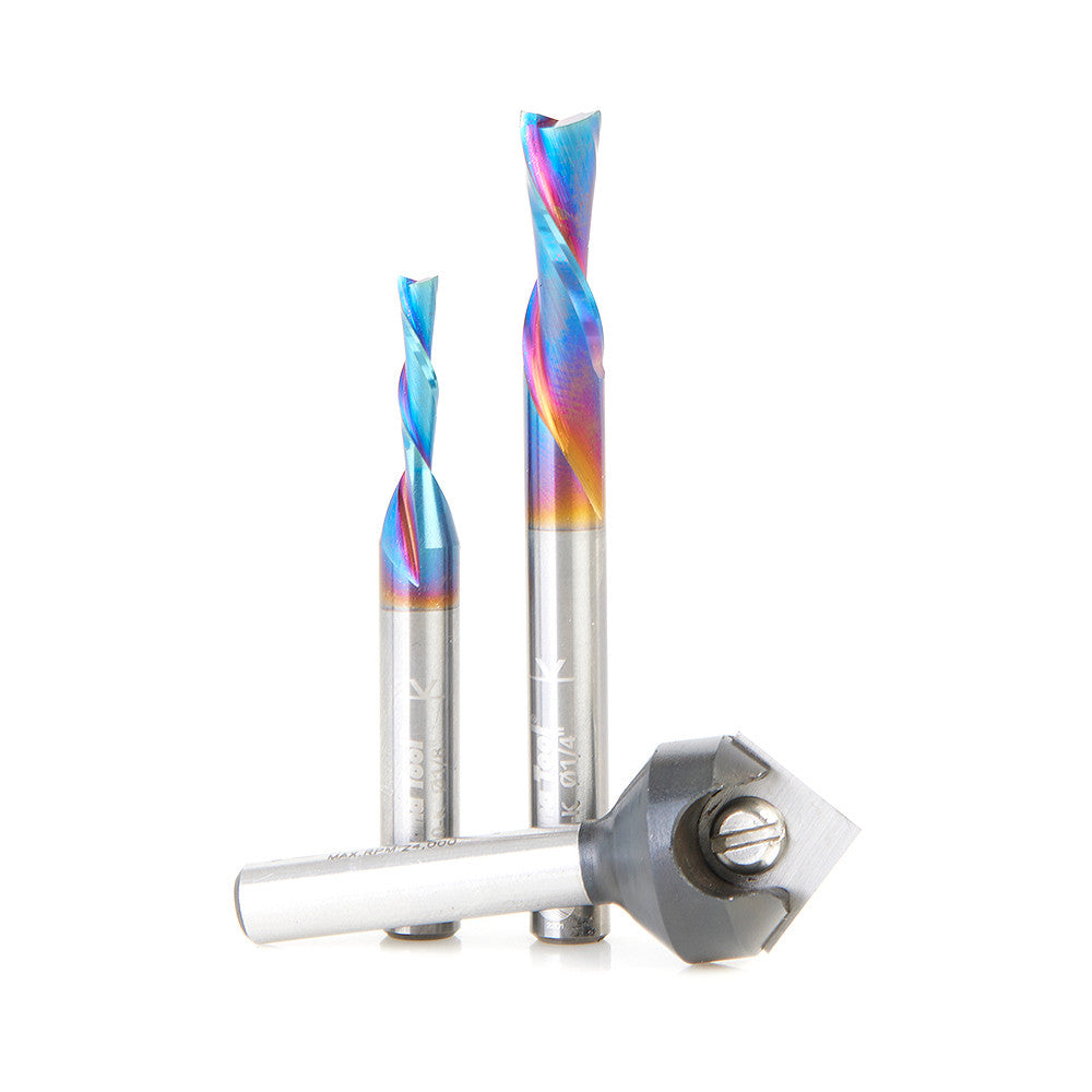 Amana Tool - AMS-299-T - 3PC CNC STARTER PACK 1/4"SK