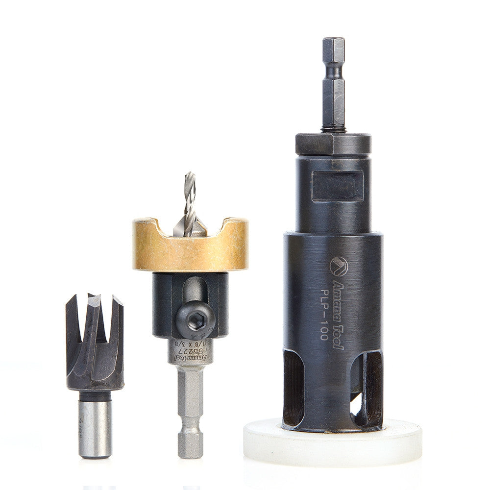 Amana Tool - AMS-306 - 3PC COUNTERSINK, PLUG & PLANER