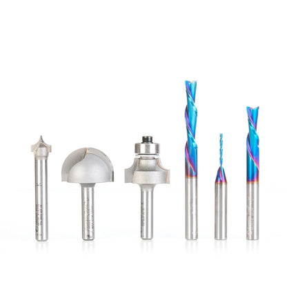 Amana Tool - AMS-320 - 6PC CNC GUITARMAKING SET 1/4"