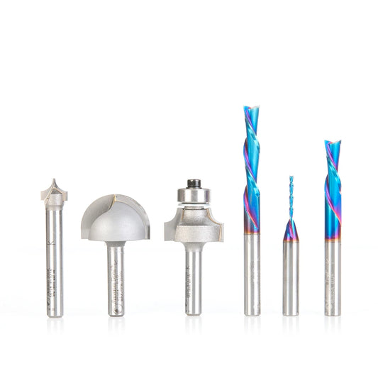 Amana Tool - AMS-320 - 6PC CNC GUITARMAKING SET 1/4"