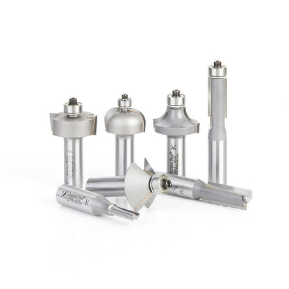 Amana Tool - AMS-406 - 7PC BASIC ROUTER BIT SET 1/2SK