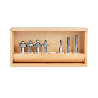 Amana Tool - AMS-406 - 7PC BASIC ROUTER BIT SET 1/2SK