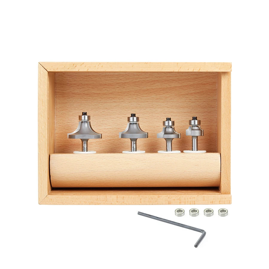 Amana Tool - AMS-551 - 4PC ROUNDOVER/BEADING 1/4" SHK
