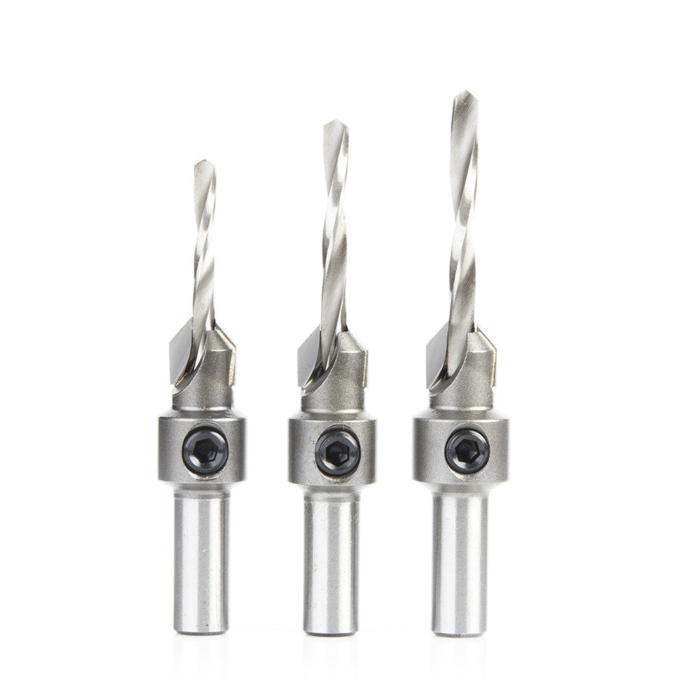 Amana Tool - AMS-623 - 3PC COUNTERSINK SET ROUND SK