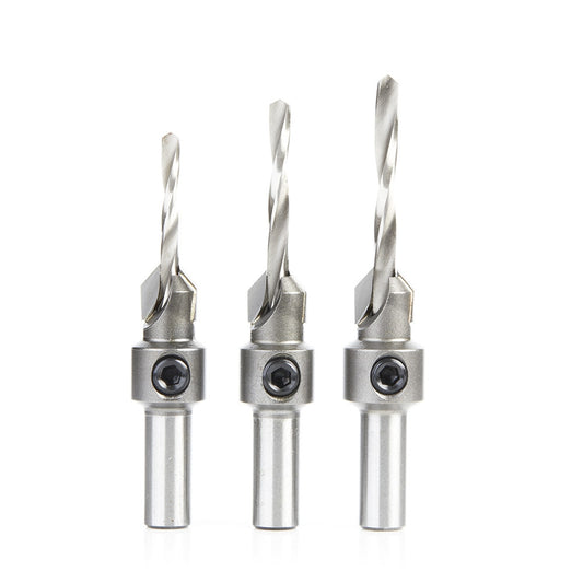 Amana Tool - AMS-623 - 3PC COUNTERSINK SET ROUND SK