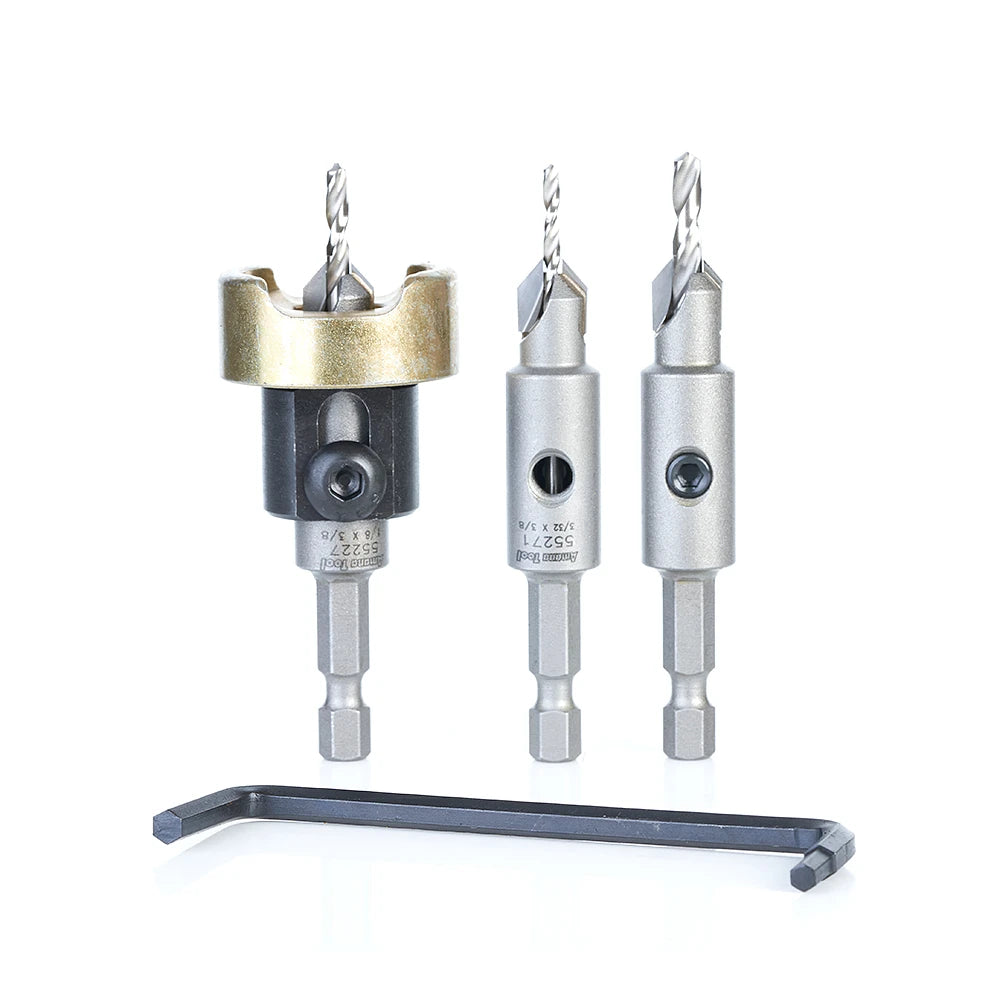 Amana Tool - AMS-627 - 3PC COUNTERSINK SET HEX SK