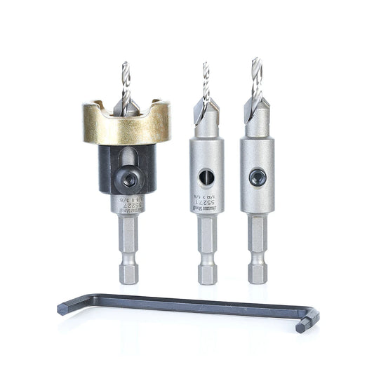Amana Tool - AMS-627 - 3PC COUNTERSINK SET HEX SK