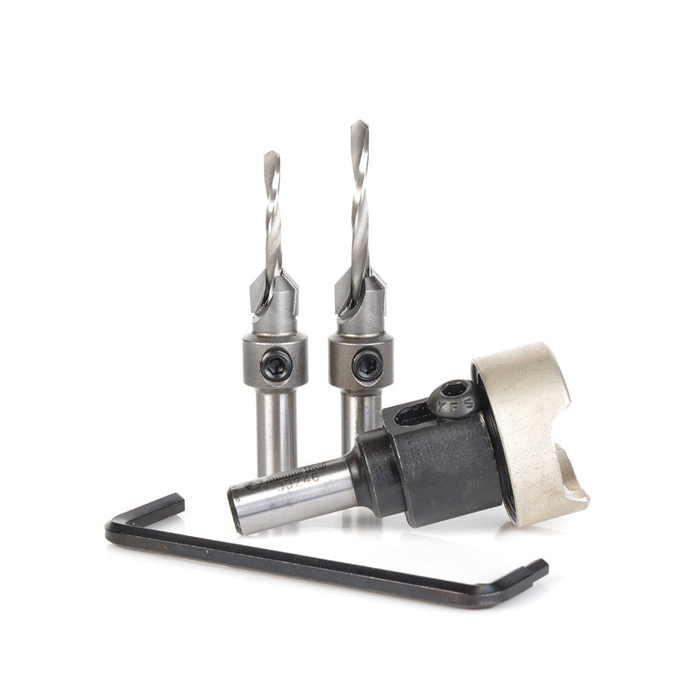 Amana Tool - AMS-629 - 3PC COUNTERSINK SET ROUND SHK