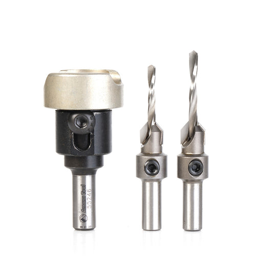 Amana Tool - AMS-629 - 3PC COUNTERSINK SET ROUND SHK