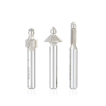 Amana Tool - AMS-MRSET - 3PC MINUATURE ROUTER BIT PACK