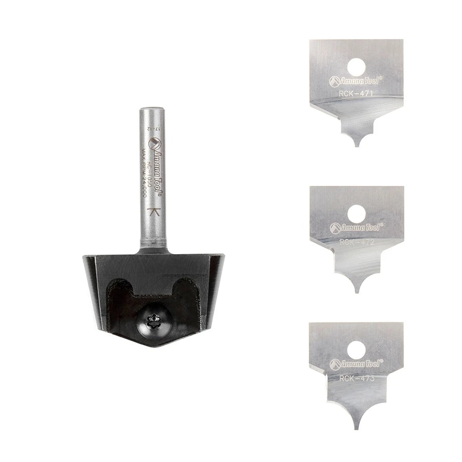 Amana Tool - AMS-214 - 4 PC ROUNDOVER POINT SET 1/4"S