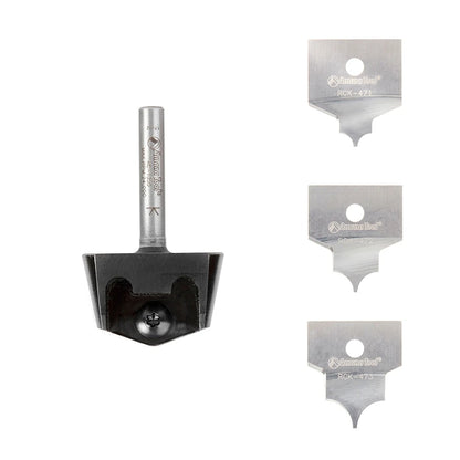 Amana Tool - AMS-214 - 4 PC ROUNDOVER POINT SET 1/4"S
