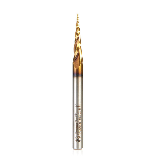 Amana Tool - HSS1298-M - HSS 0.5mm TAPERED BALL END ZrN