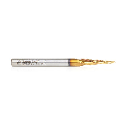 Amana Tool - HSS1303-M - HSS 1.5mm TAPERED BALL END ZrN