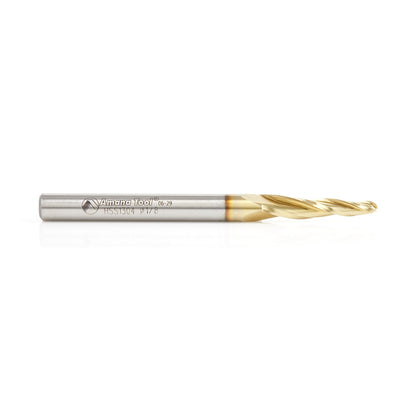 Amana Tool - HSS1304 - HSS 1/8  TAPERED BALL END ZrN