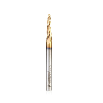 Amana Tool - HSS1304-M - HSS 3mm  TAPERED BALL END ZrN