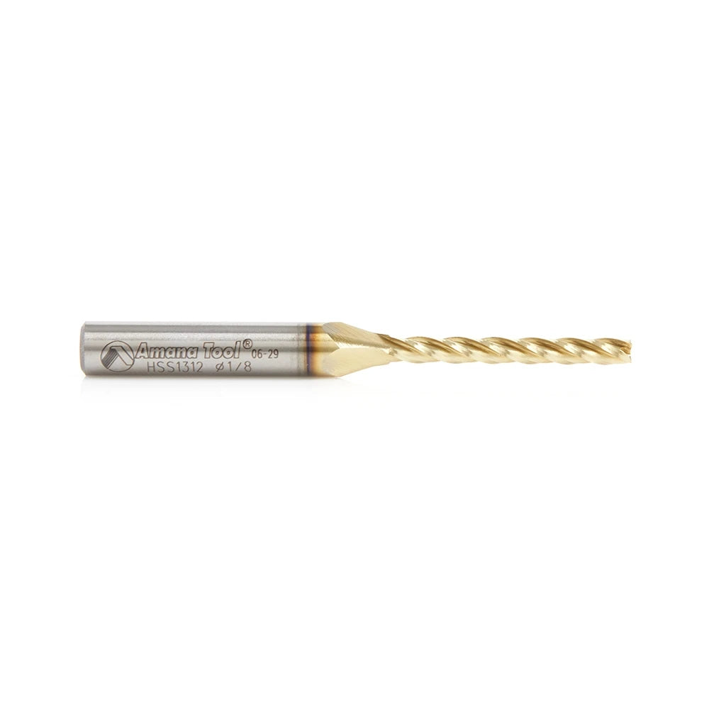 Amana Tool - HSS1312 - HSS 1/8 CARVING 3D STRAIGHT Zr