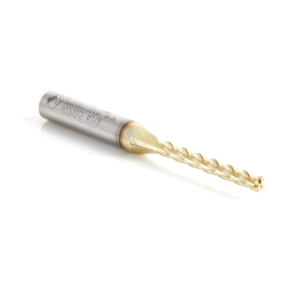 Amana Tool - HSS1312 - HSS 1/8 CARVING 3D STRAIGHT Zr