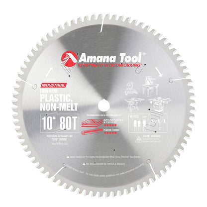 Amana Tool - LB10801 - 10"/80T PLASTIC NON MELT M-TCG