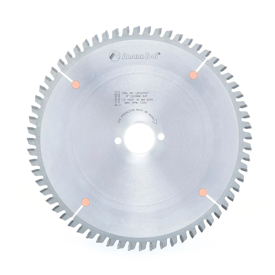 Amana Tool - LB220T641 - 220MM/64T NO-MELT TCG 30mm BOR