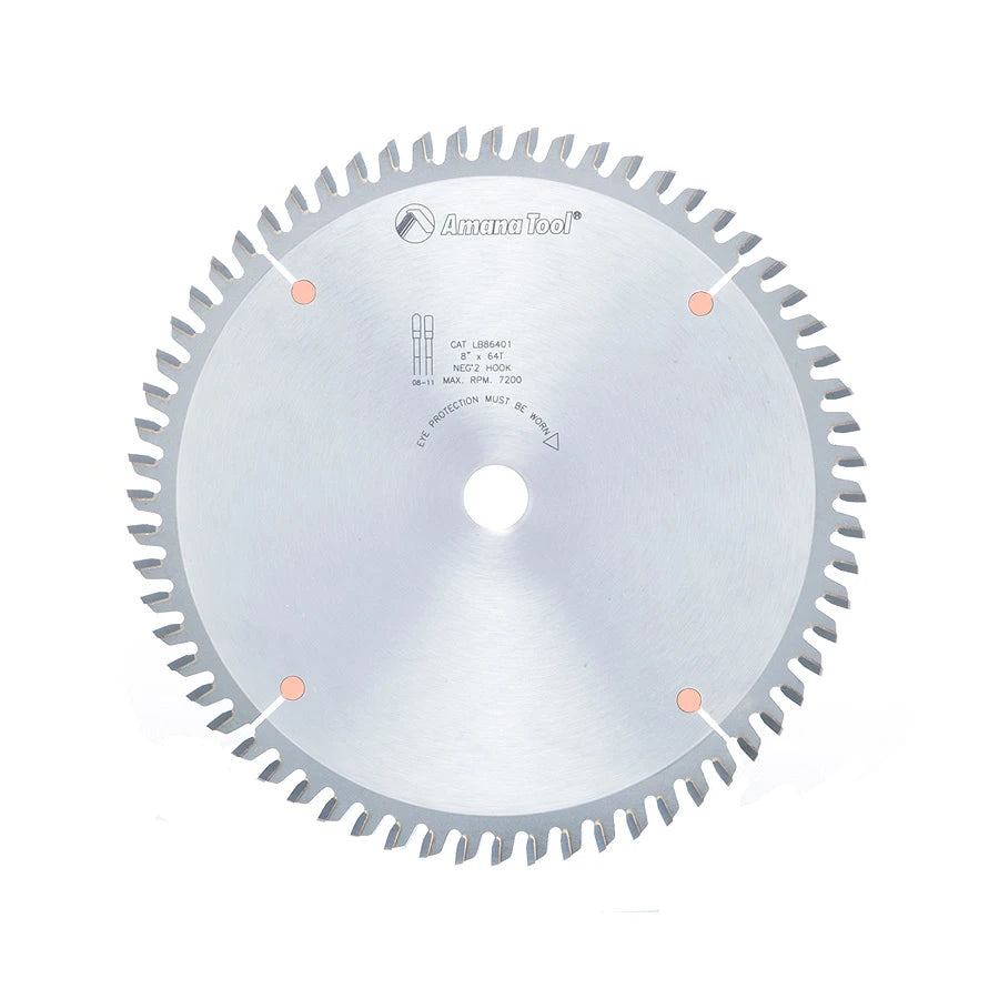 Amana Tool - LB86401 - 8"/64T NO-MELT SAW M-TCG.GRIND