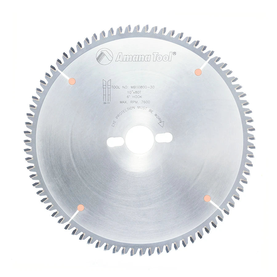 Amana Tool - MB10800-30 - 10"/80T MELAMIN HATB 30MM BORE
