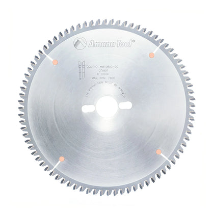 Amana Tool - MB10800-30 - 10"/80T MELAMIN HATB 30MM BORE