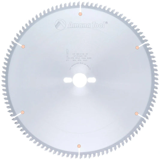 Amana Tool - MB14108-30 - 14"/108T MELAMINE BLADE H-ATB.