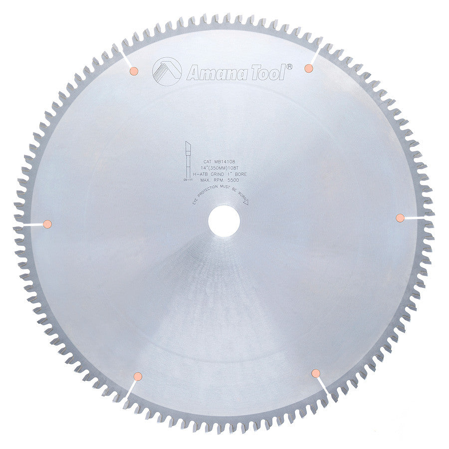 Amana Tool - MB14108 - 14"/108T MELAMINE BLADE H-ATB.