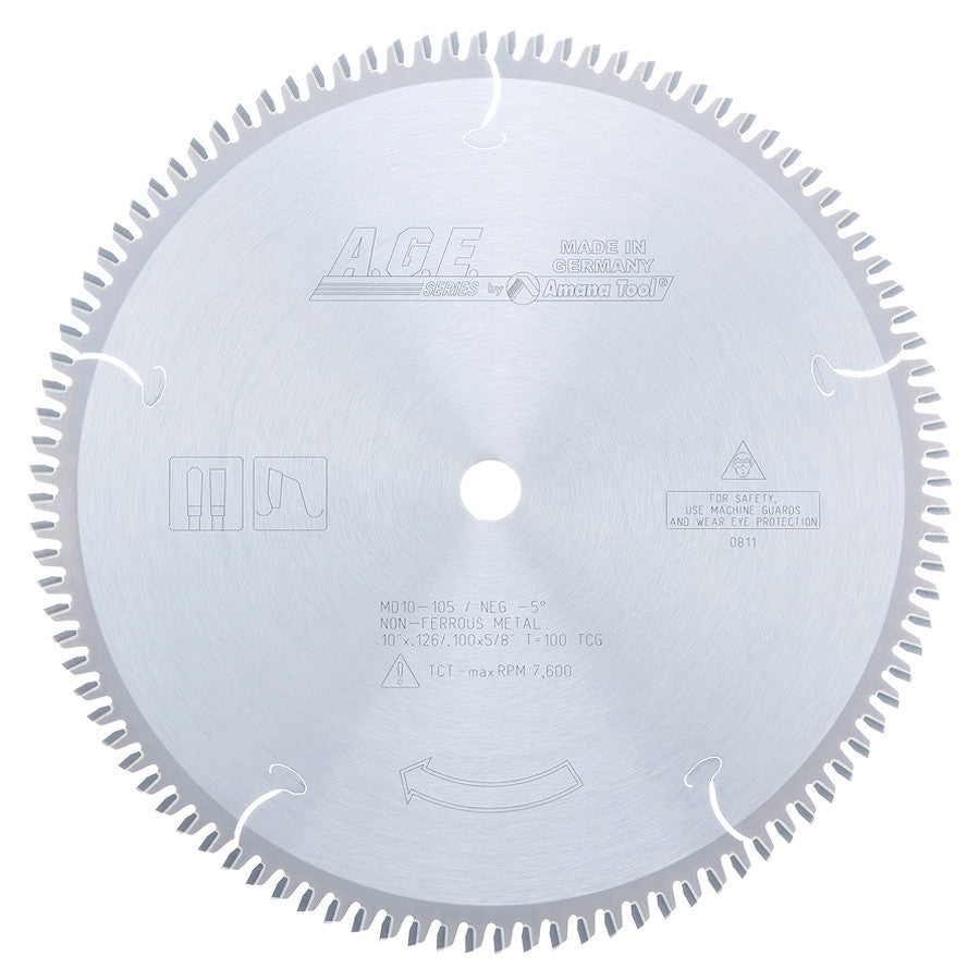 Amana Tool - MD10-105 - NON-FERROUS 10"x100T 5/8" BORE