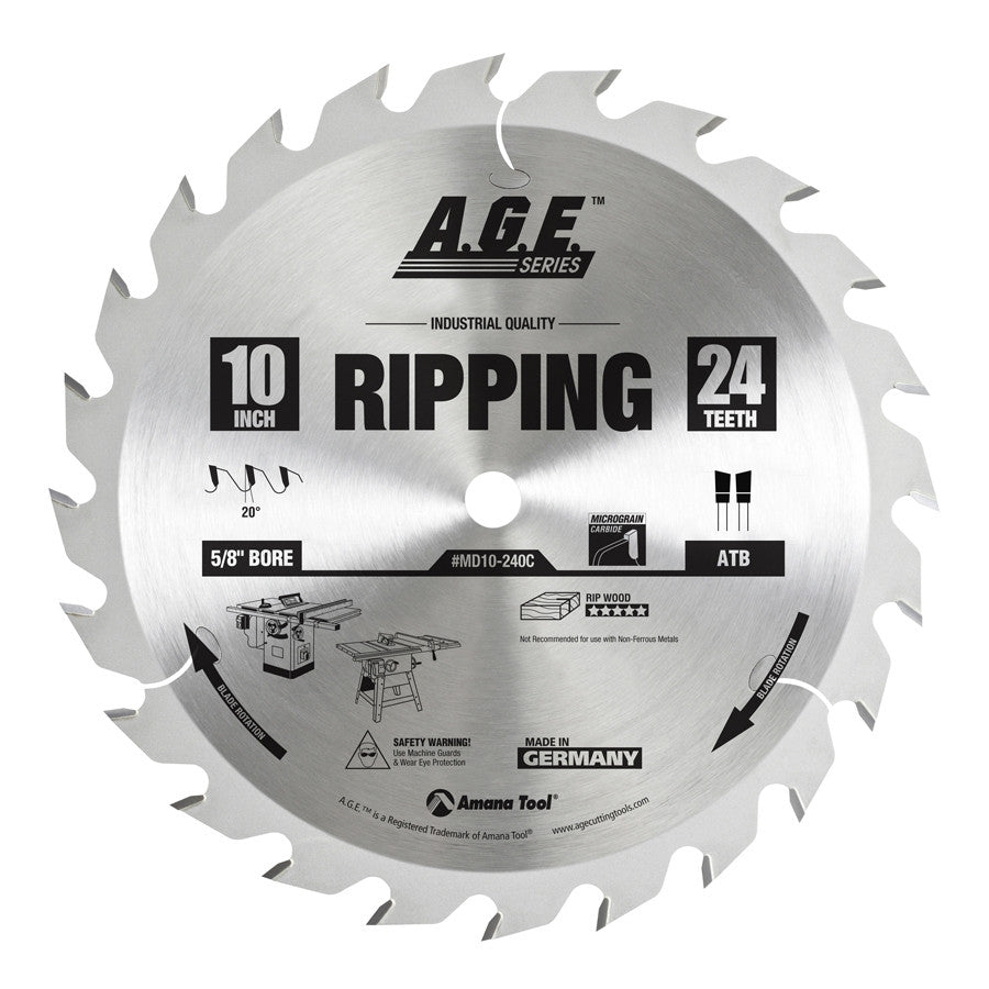 Amana Tool - MD10-240 - RIPPING 10"x24T ATB 5/8" BORE