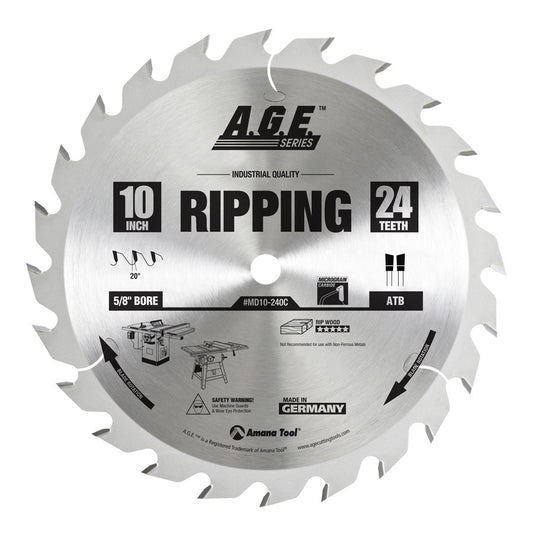 Amana Tool - MD10-240 - RIPPING 10"x24T ATB 5/8" BORE