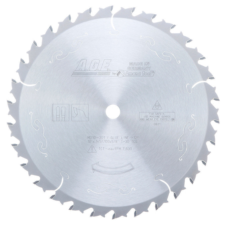 Amana Tool - MD10-301 - GLUE LINE 10"x30T TCG 5/8 BORE