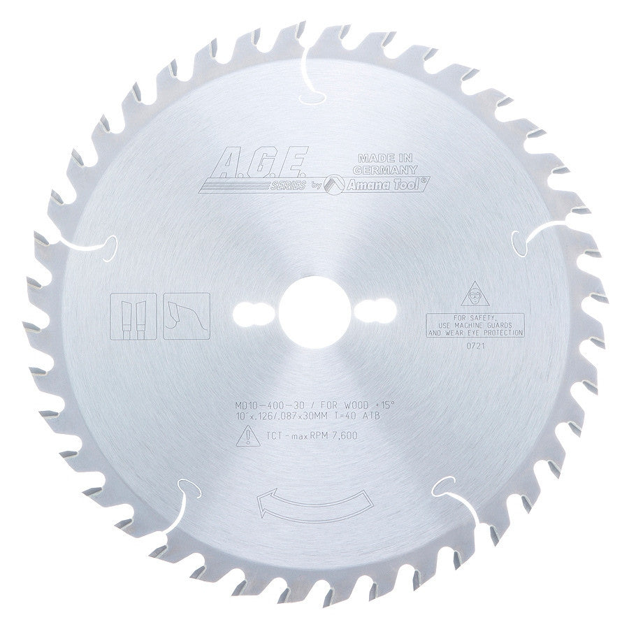 Amana Tool - MD10-400-30 - GENERAL 10"x40T ATB 30mm BORE