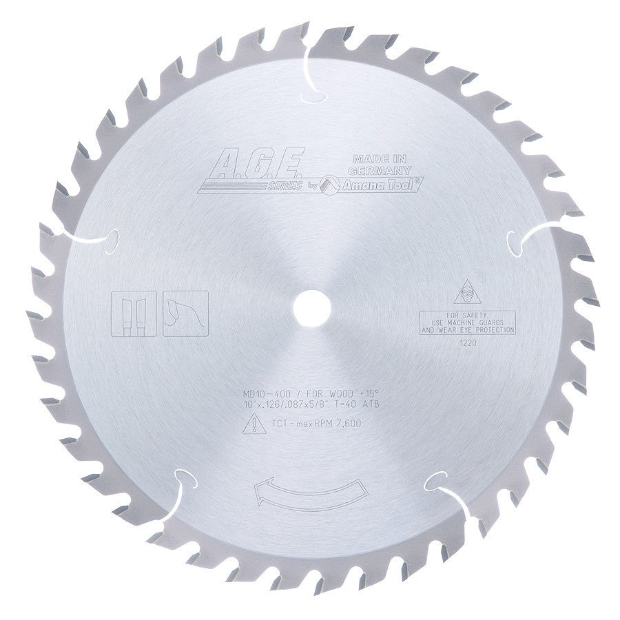 Amana Tool - MD10-400 - GENERAL 10"x40T ATB 5/8" BORE
