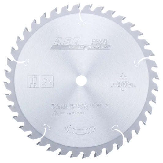 Amana Tool - MD10-401 - LAMINATE 10"x40T TCG 5/8" BORE