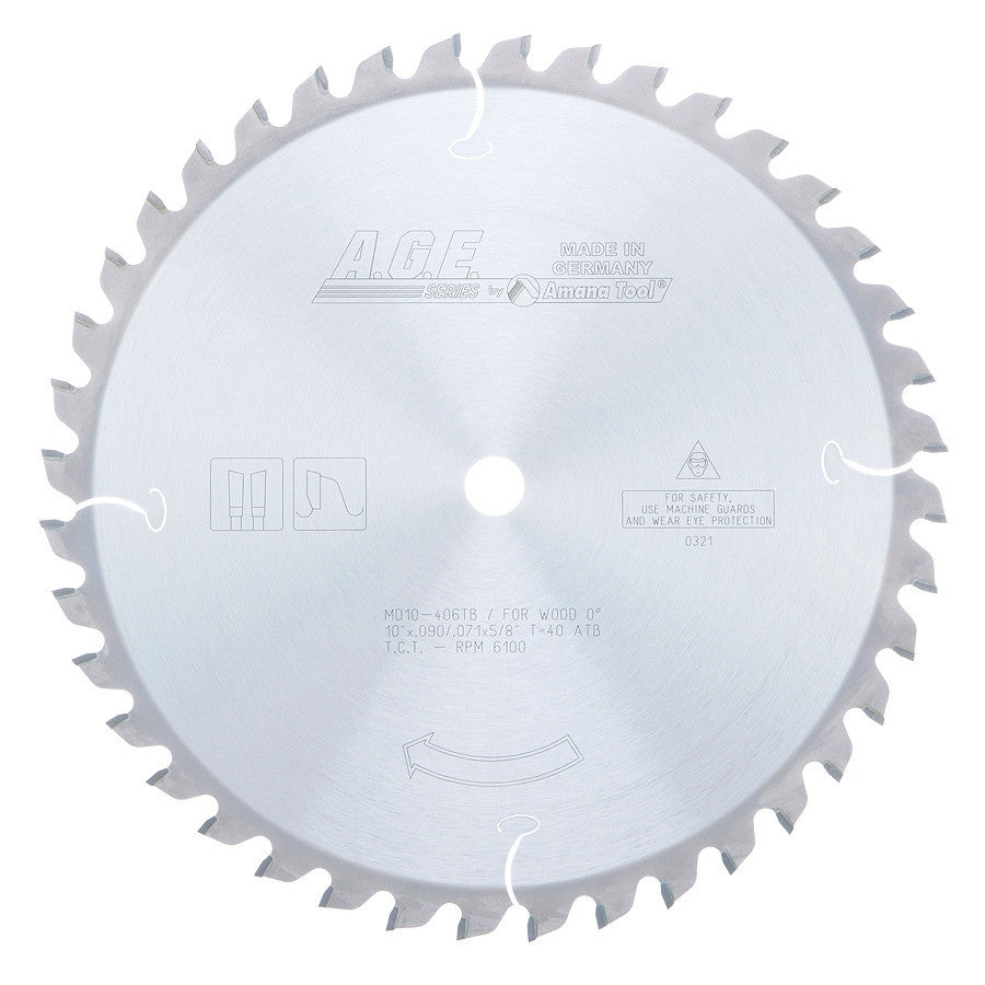 Amana Tool - MD10-406TB - TKT THIN KERF MITER 10" X 40T