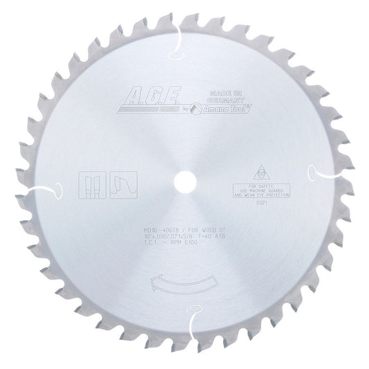Amana Tool - MD10-406TB - TKT THIN KERF MITER 10" X 40T