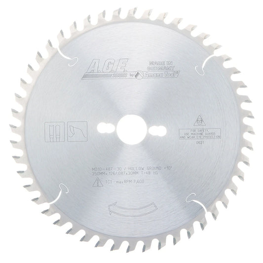 Amana Tool - MD10-487-30 - HOLLOW GROUND 250mmx48T 30mm B