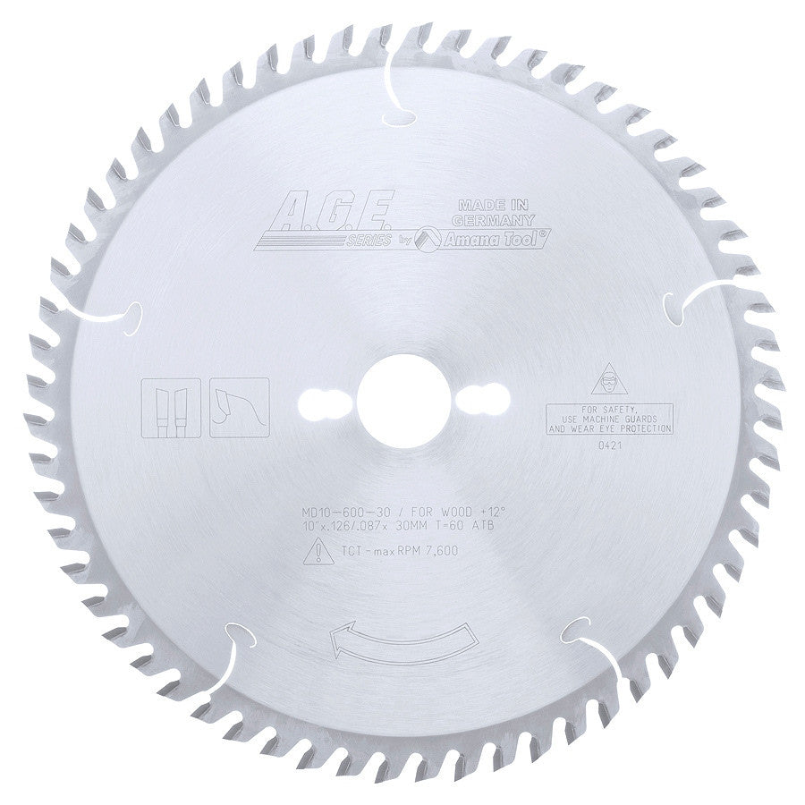Amana Tool - MD10-600-30 - CROSSCUT 10"x60T ATB 30mm BORE