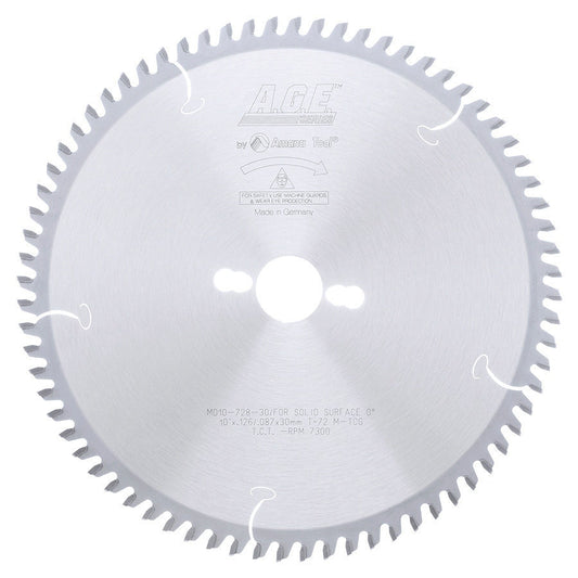 Amana Tool - MD10-728-30 - SOLID SURFACE 10"x72T 30mmBORE